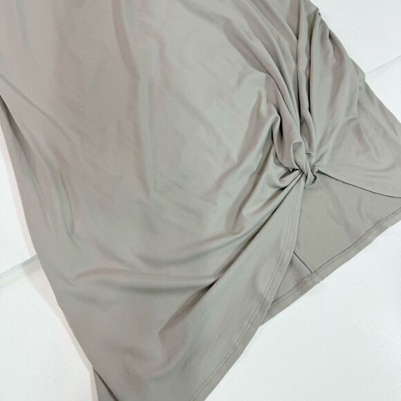 Beau Jours Dress Womens Medium Gray Short-Sleeve Crew Neck Shift Midi lagenlook - Picture 2 of 8